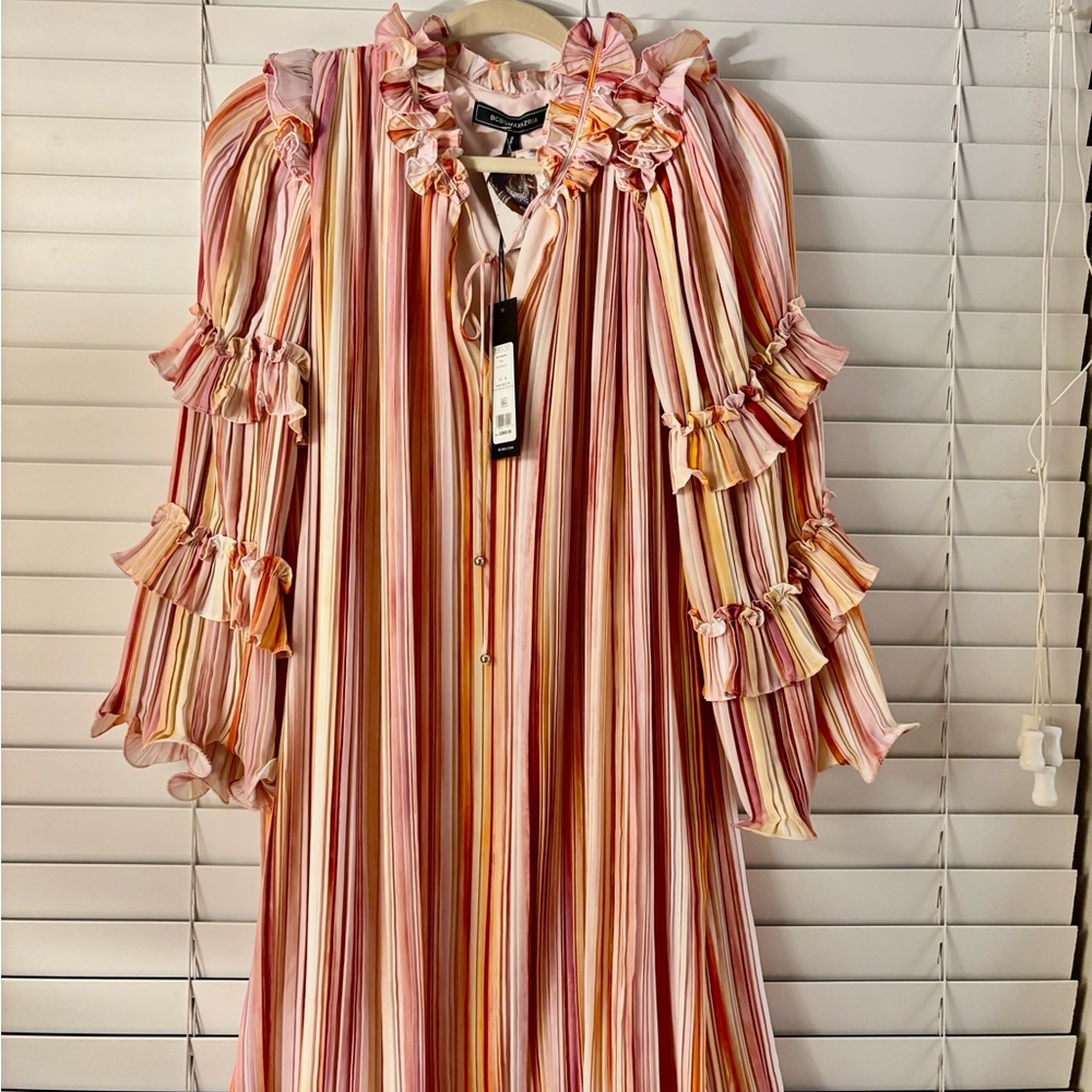 BCBGMaxAzria Multicolor Ruffle Dress